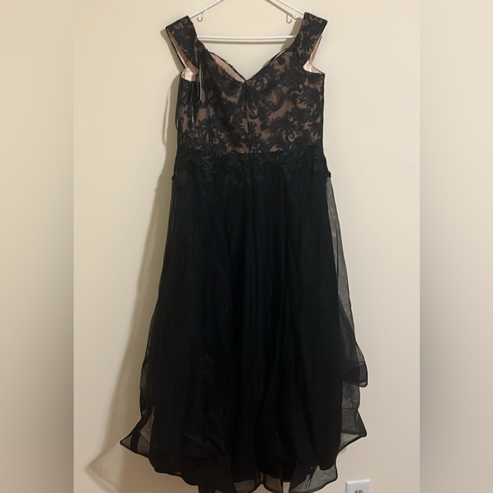 City Chic Elegant Black Dress High Low Design - Picture 5 of 11